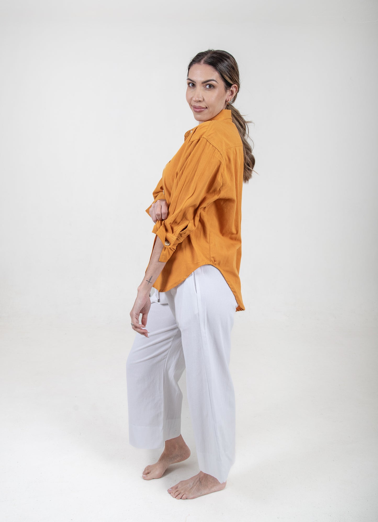Camisa Ajijic Mostaza