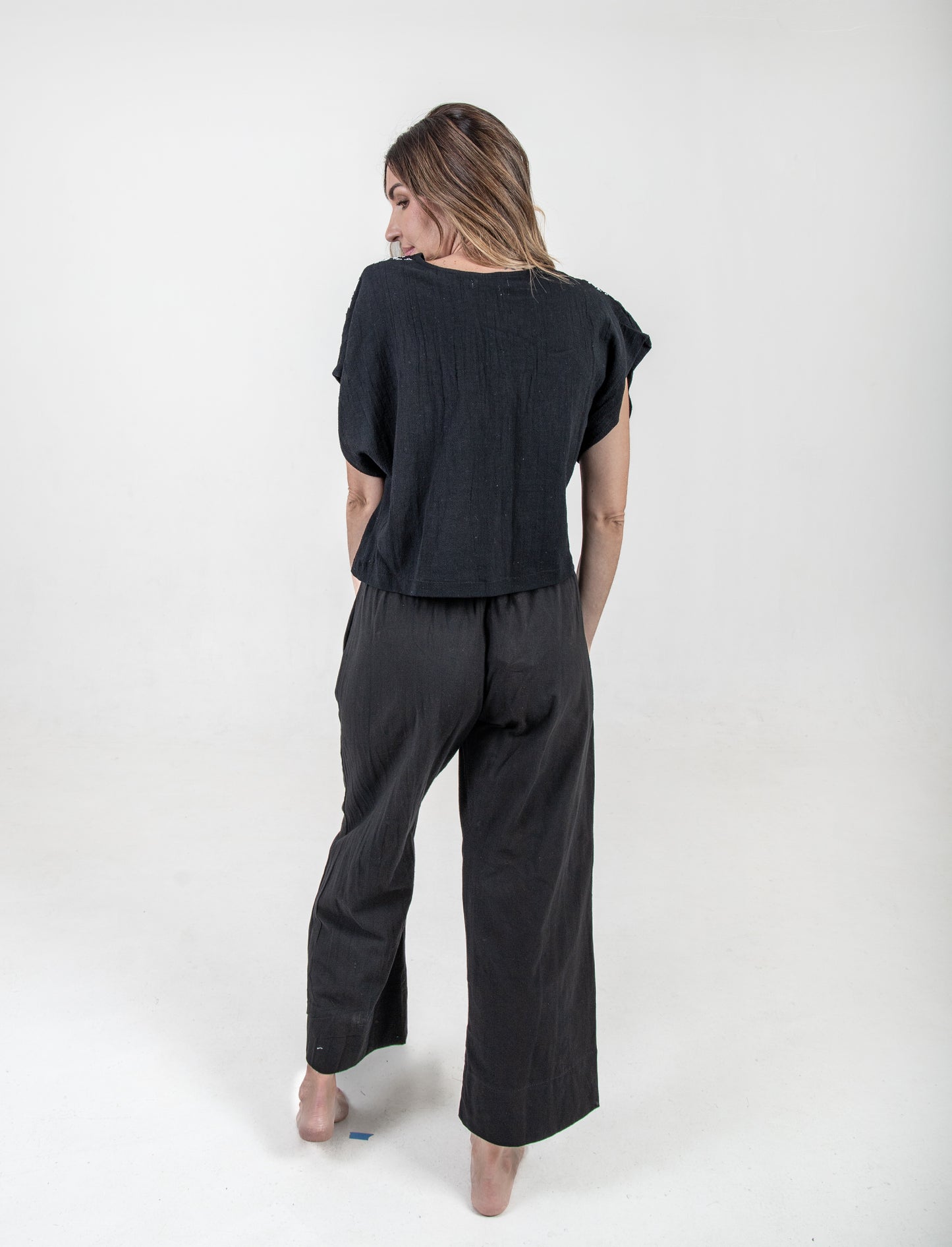 Crop Top Media Noche