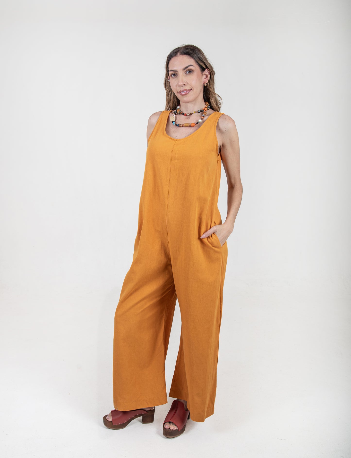 Jumpsuit Largo Mostaza