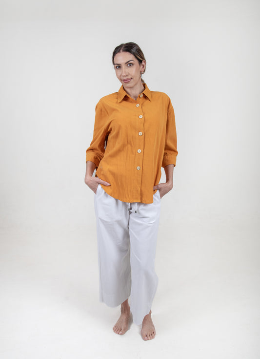 Camisa Ajijic Mostaza