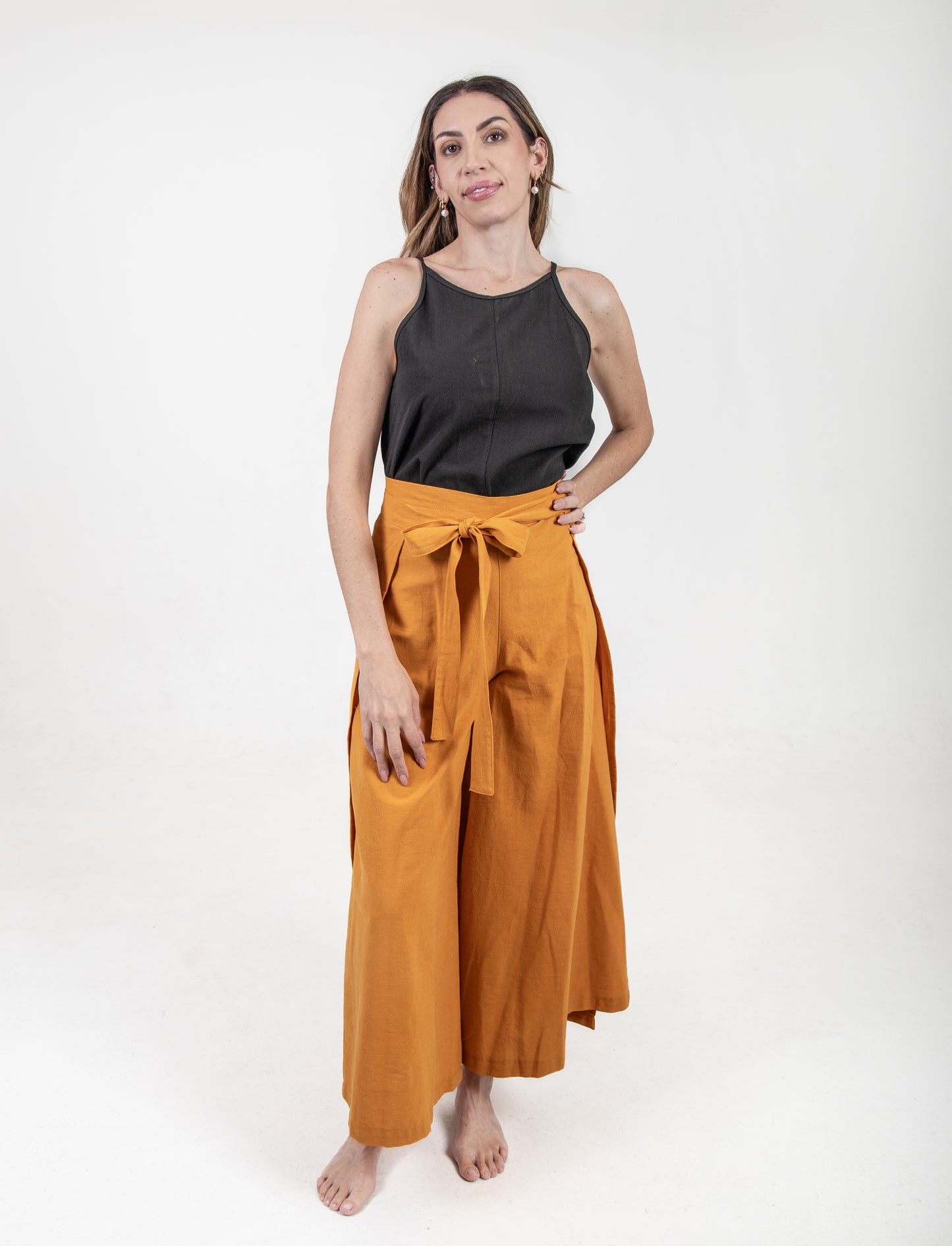 Pantalón Envolvente Mostaza