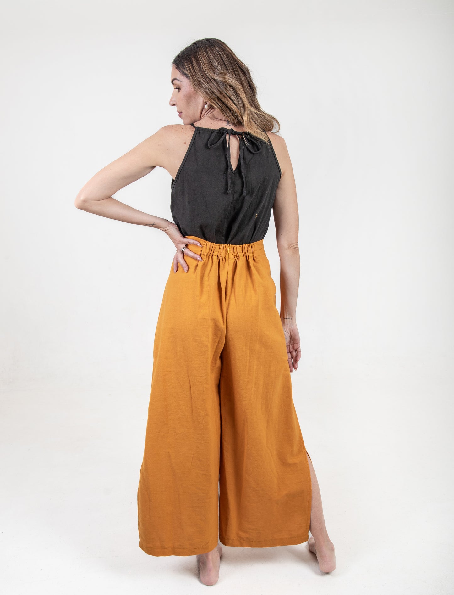 Pantalón Envolvente Mostaza