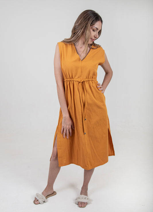 Vestido Bacalar Mostaza